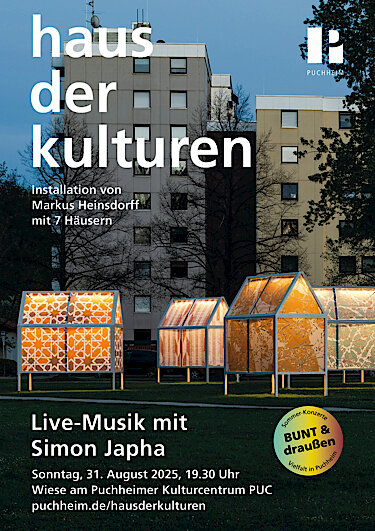 Plakat der Veranstaltung mit einem Bild der beleuchteten Installation, alle Informationen auch im Text auf der Website